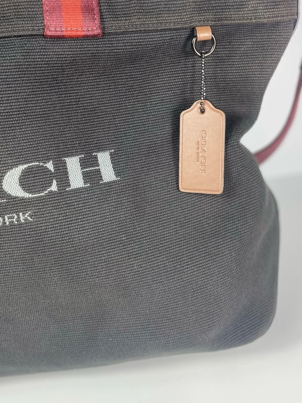 Coach Canvas Tote 38 Black Canvas/Leather-COA - Picture 16 of 16